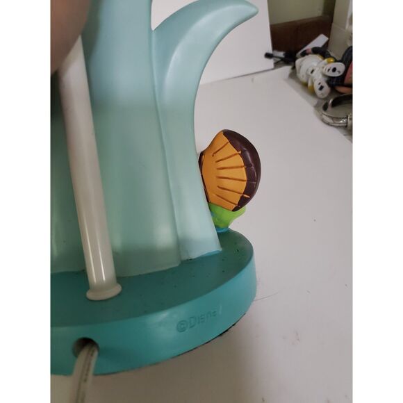 A Disney Finding Nemo Clown Fish Desk Lamp With Plant and Shell No Shade As-Is - Picture 10 of 11
